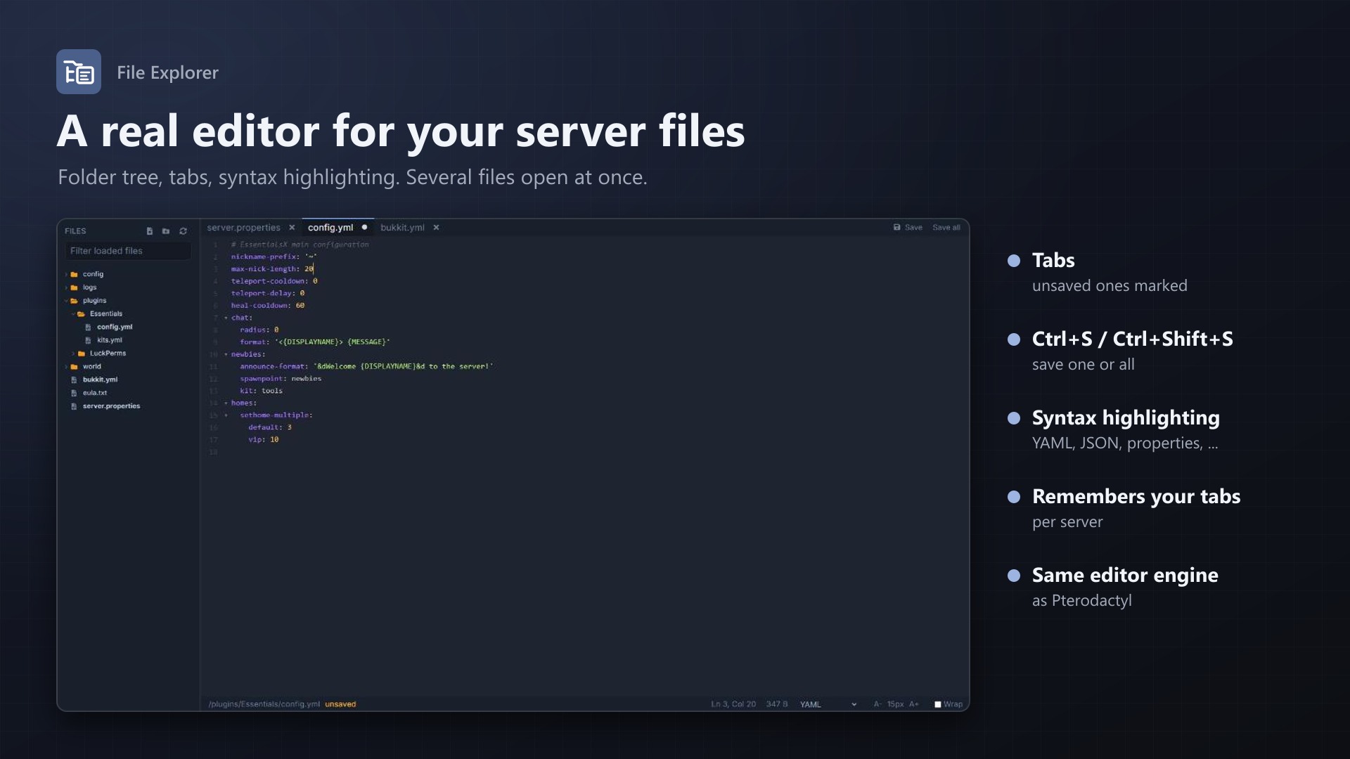 File Explorer: Editor