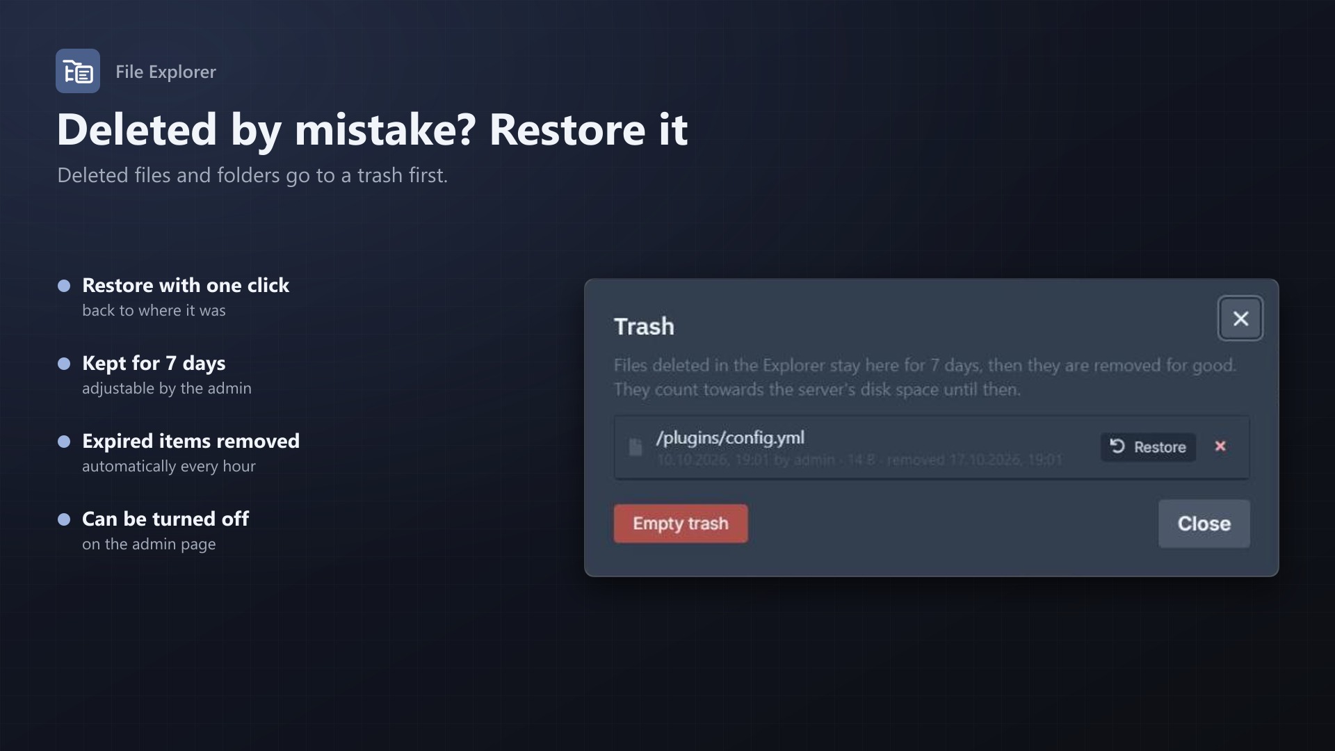 File Explorer: Trash