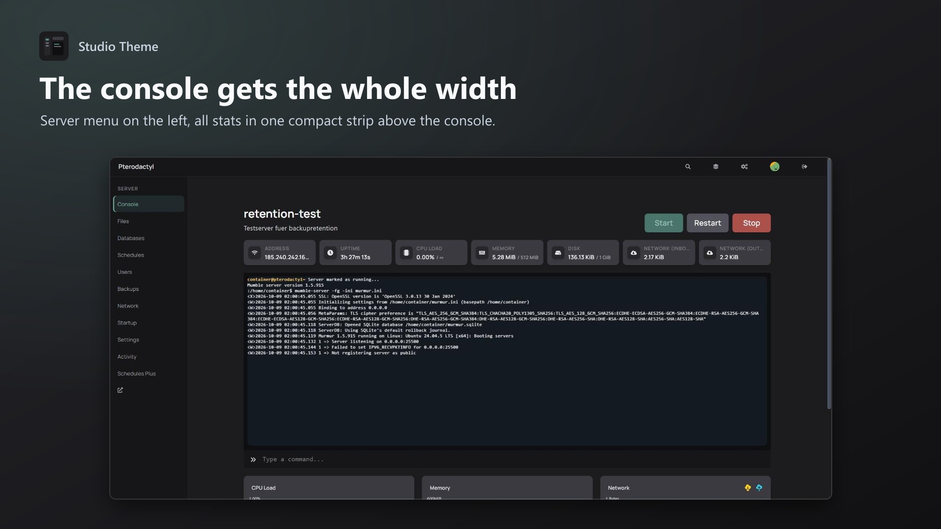 Studio Theme: Console