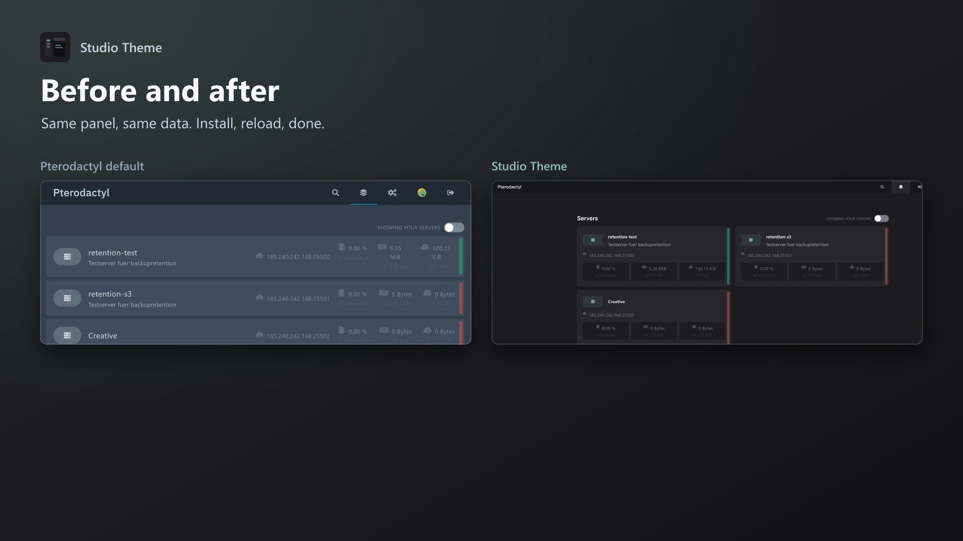 Studio Theme: Compare