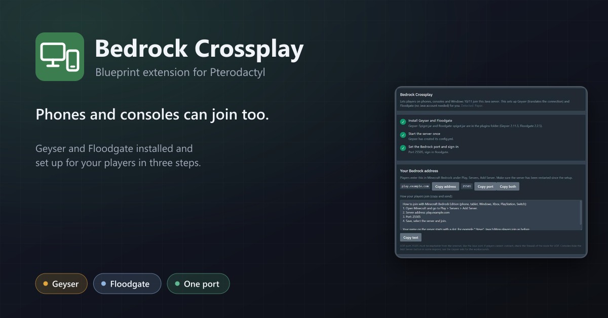 Bedrock Crossplay