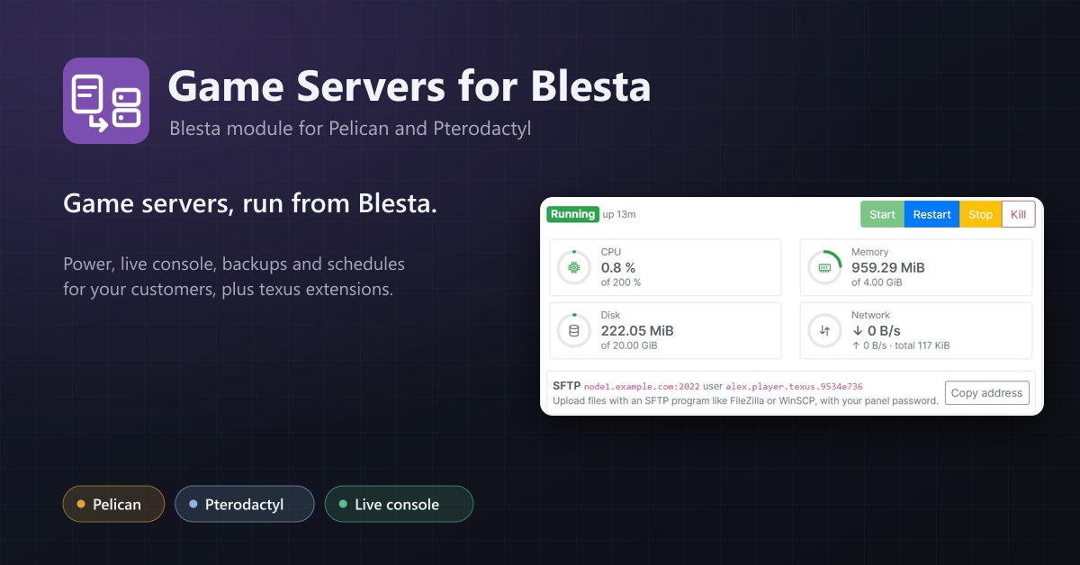Game Servers for Blesta