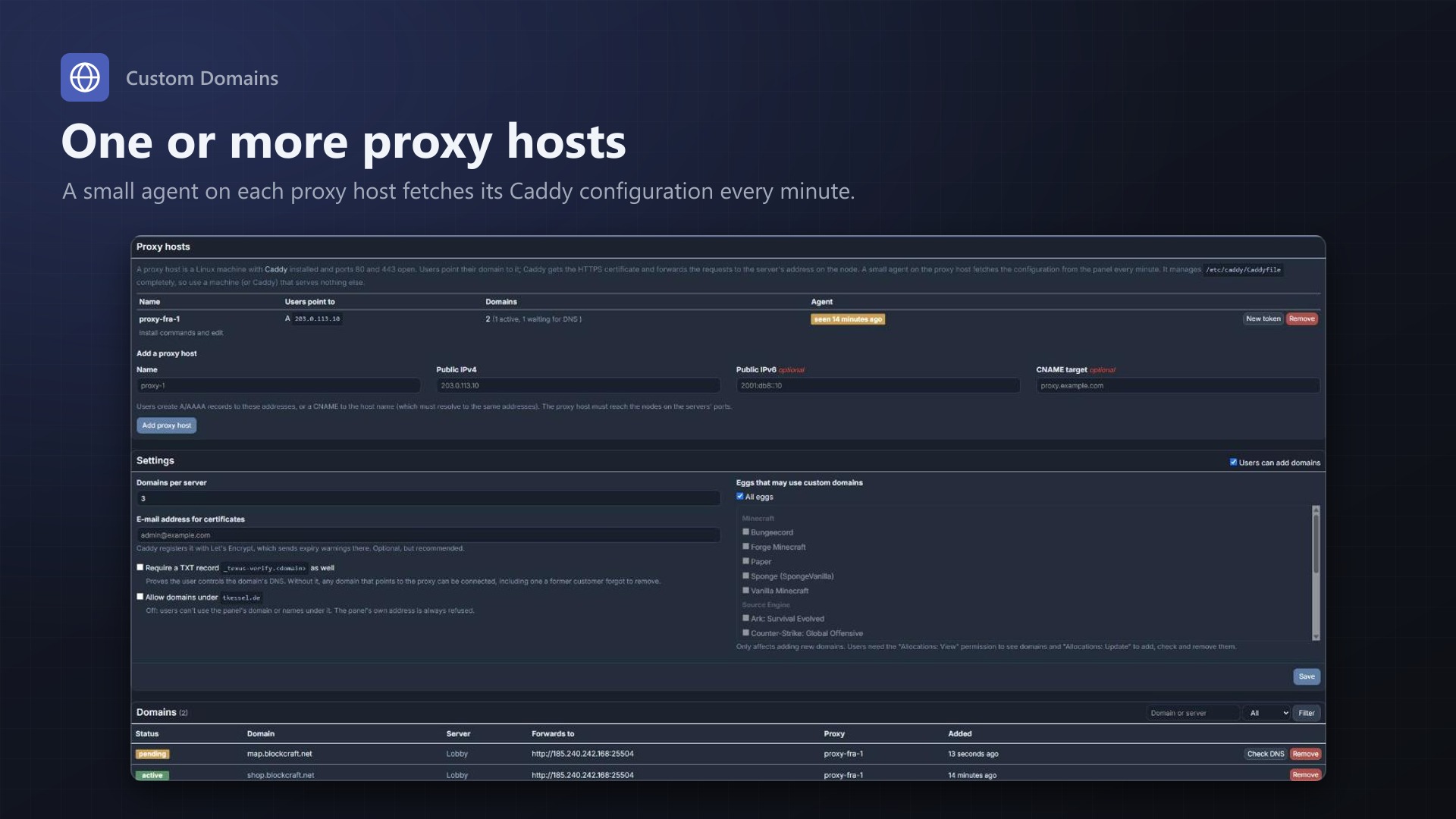 Custom Domains: Proxies