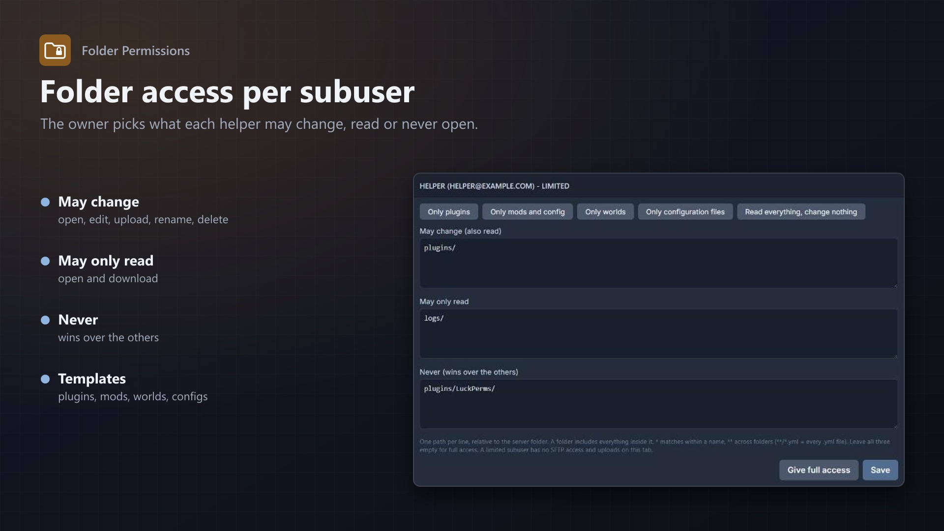 Folder Permissions: Rules