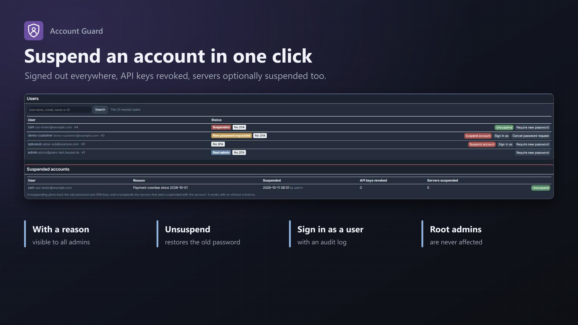 Account Guard: Users