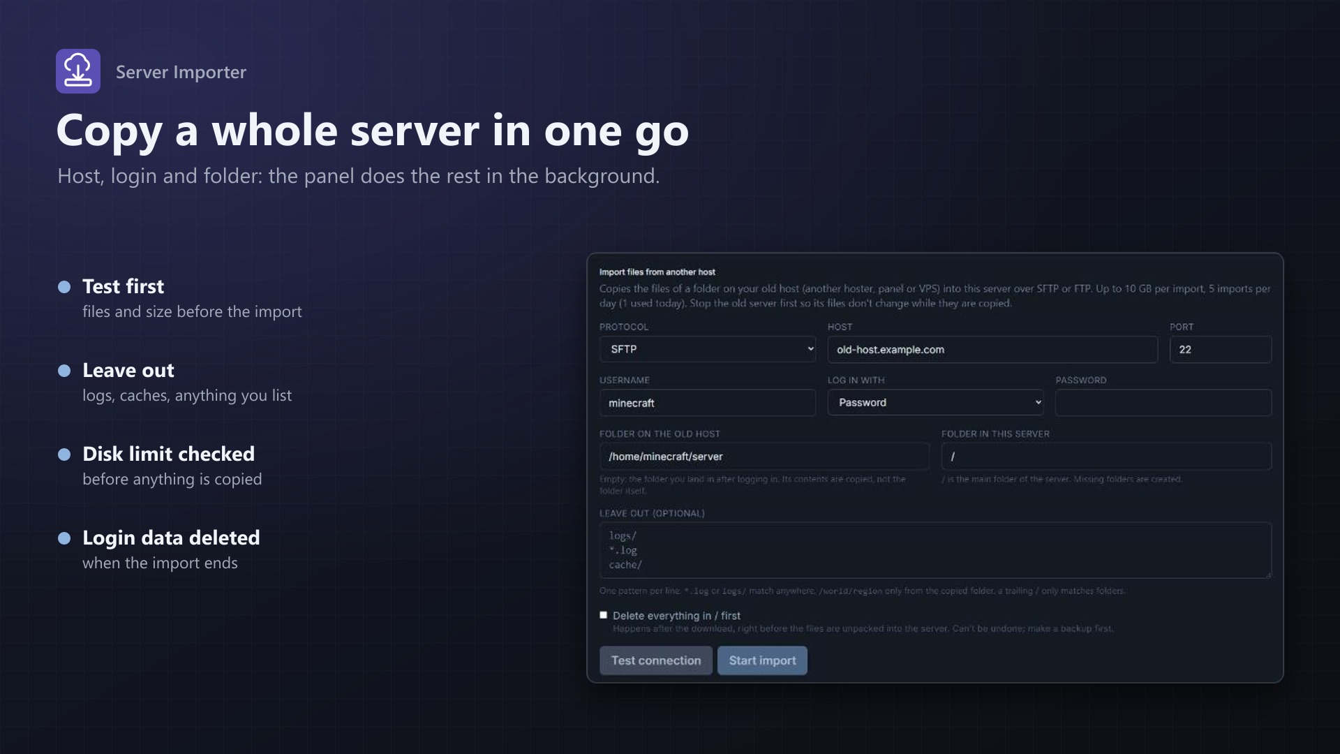 Server Importer: Import