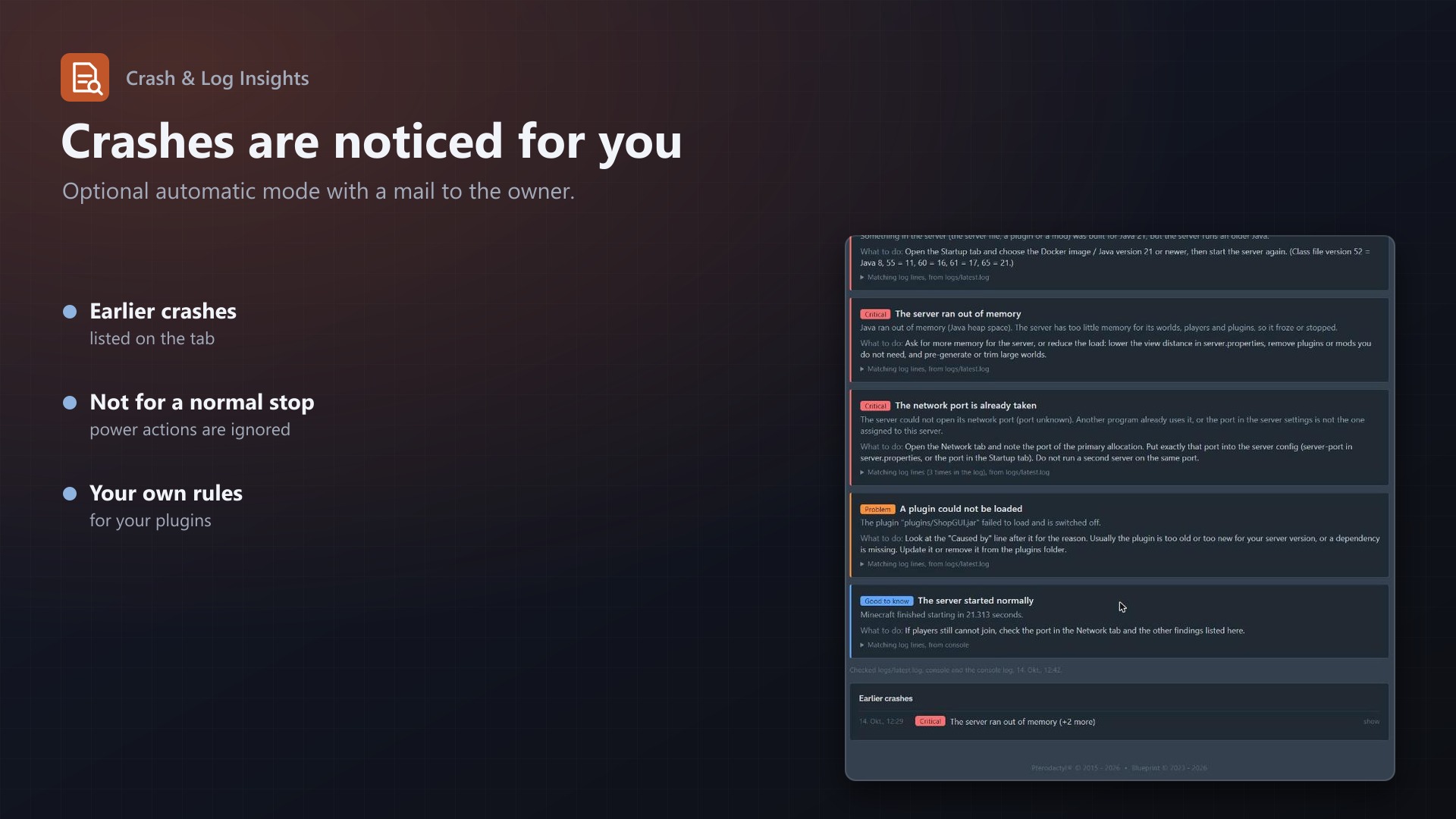 Crash & Log Insights: Incidents