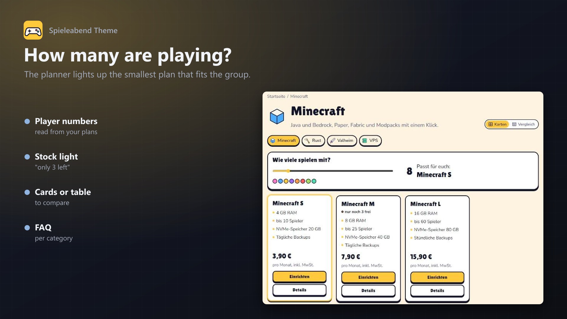 Spieleabend Theme for Paymenter: Planner