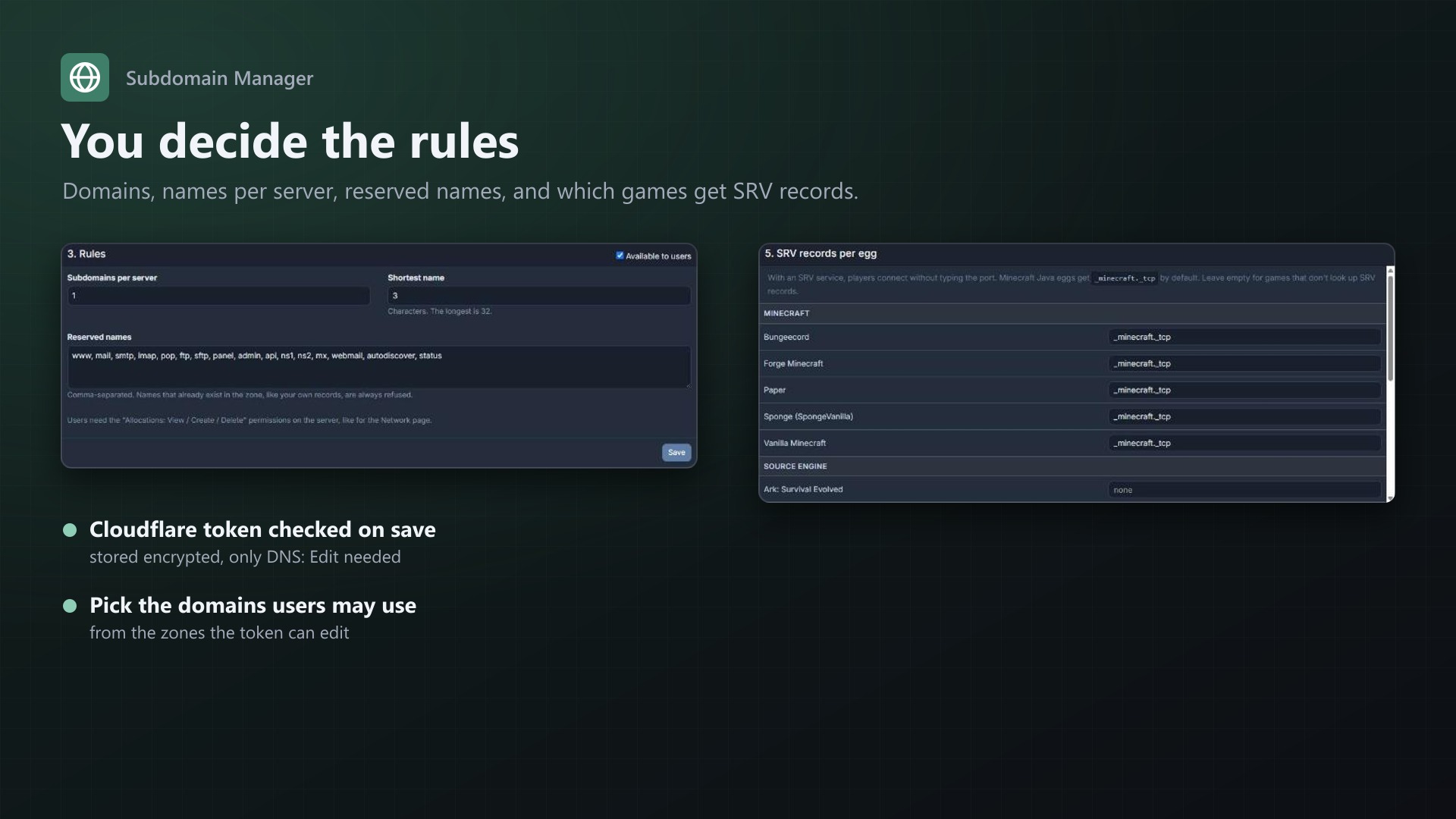Subdomain Manager: Admin