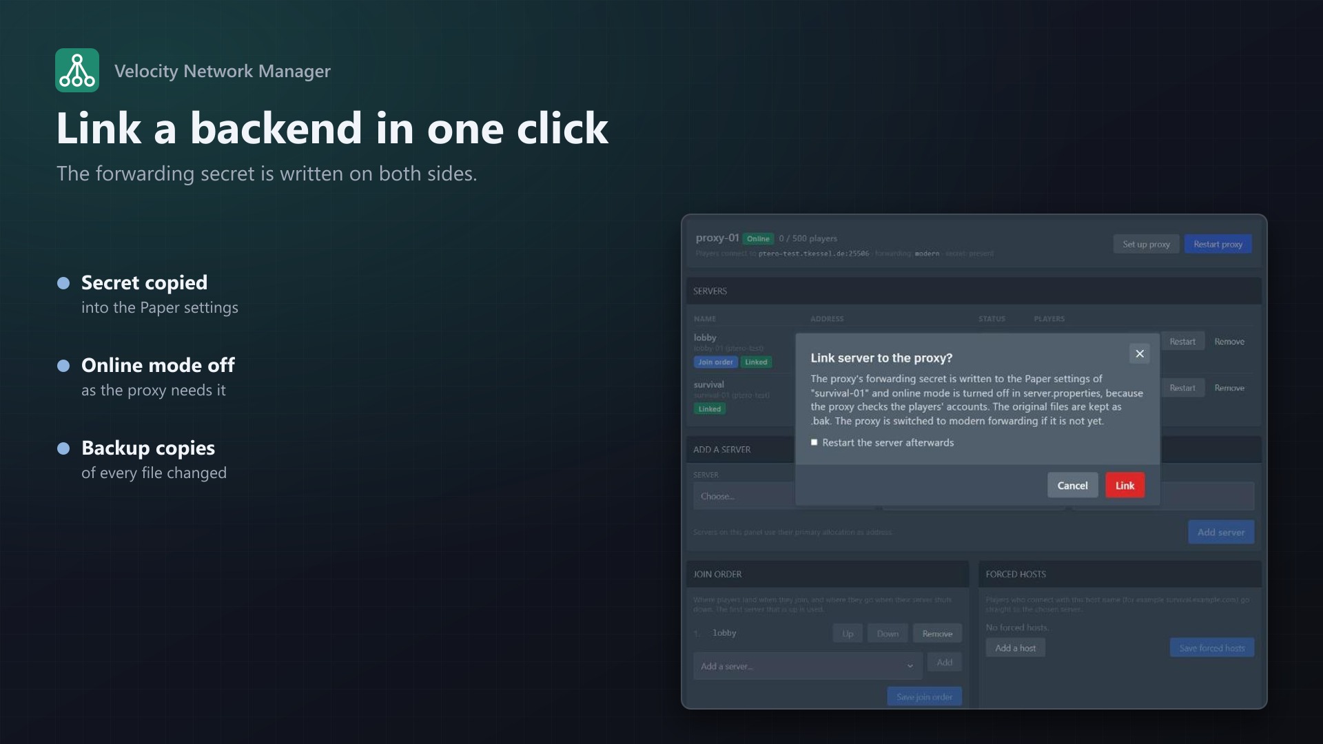 Velocity Network Manager: Link