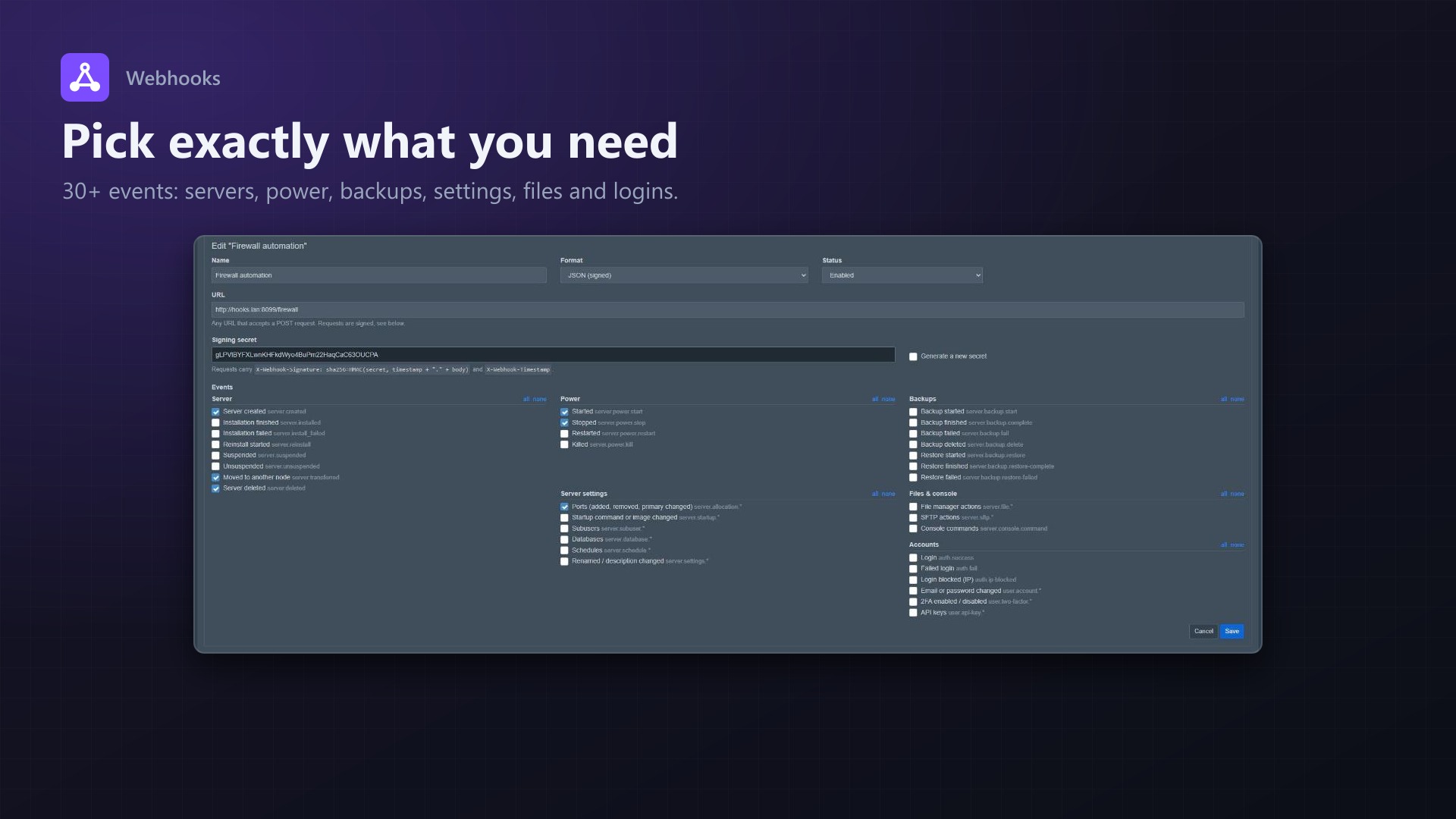 Webhooks: Events